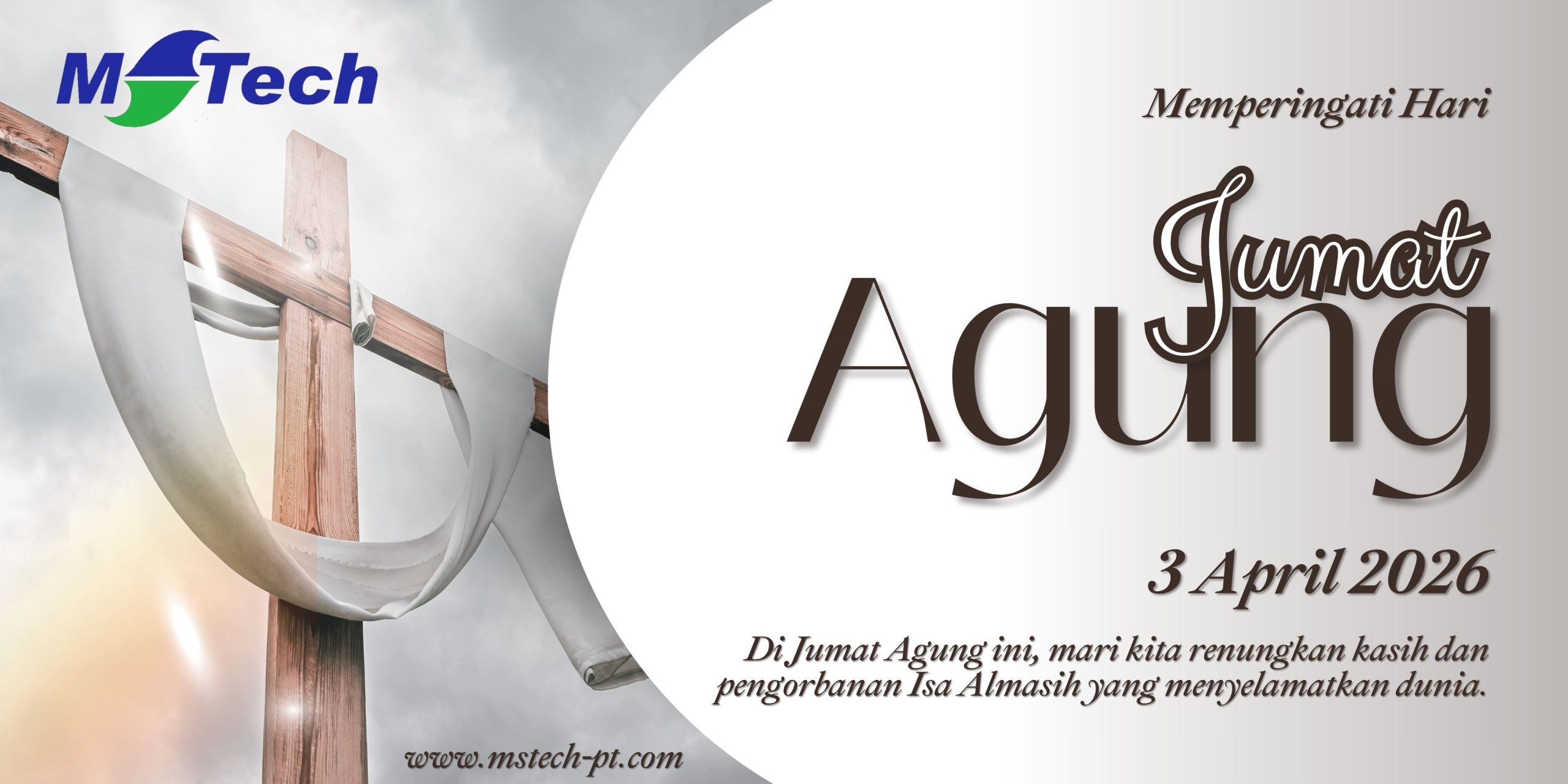 Neutral Minimalis Jumat Agung Banner Lanskap